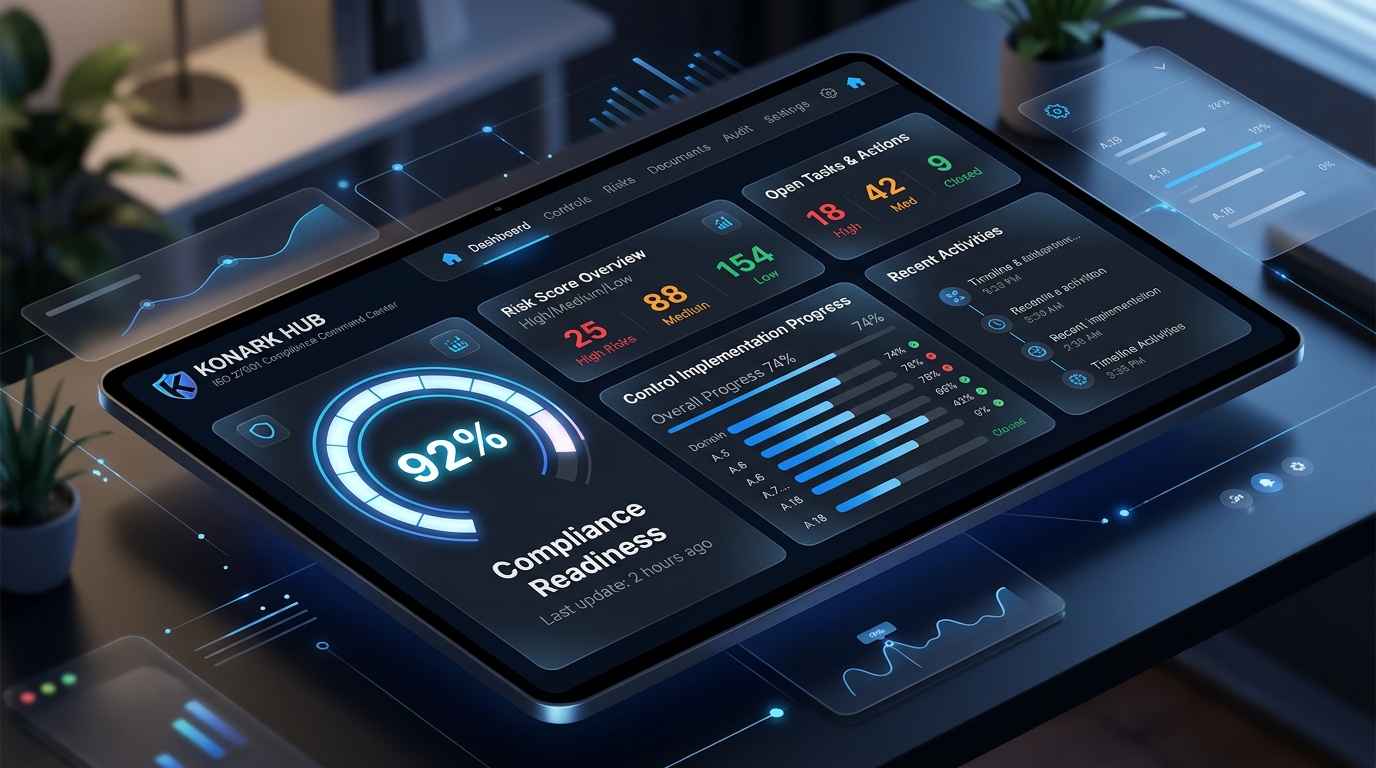 ControlOne ISO 27001 & TISAX Command Centre Dashboard Preview